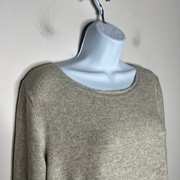 Moth Anthropologie Sweater Dress Medium Gray Midi Knit Lagenlook Asymmetric Hem - Picture 12 of 14